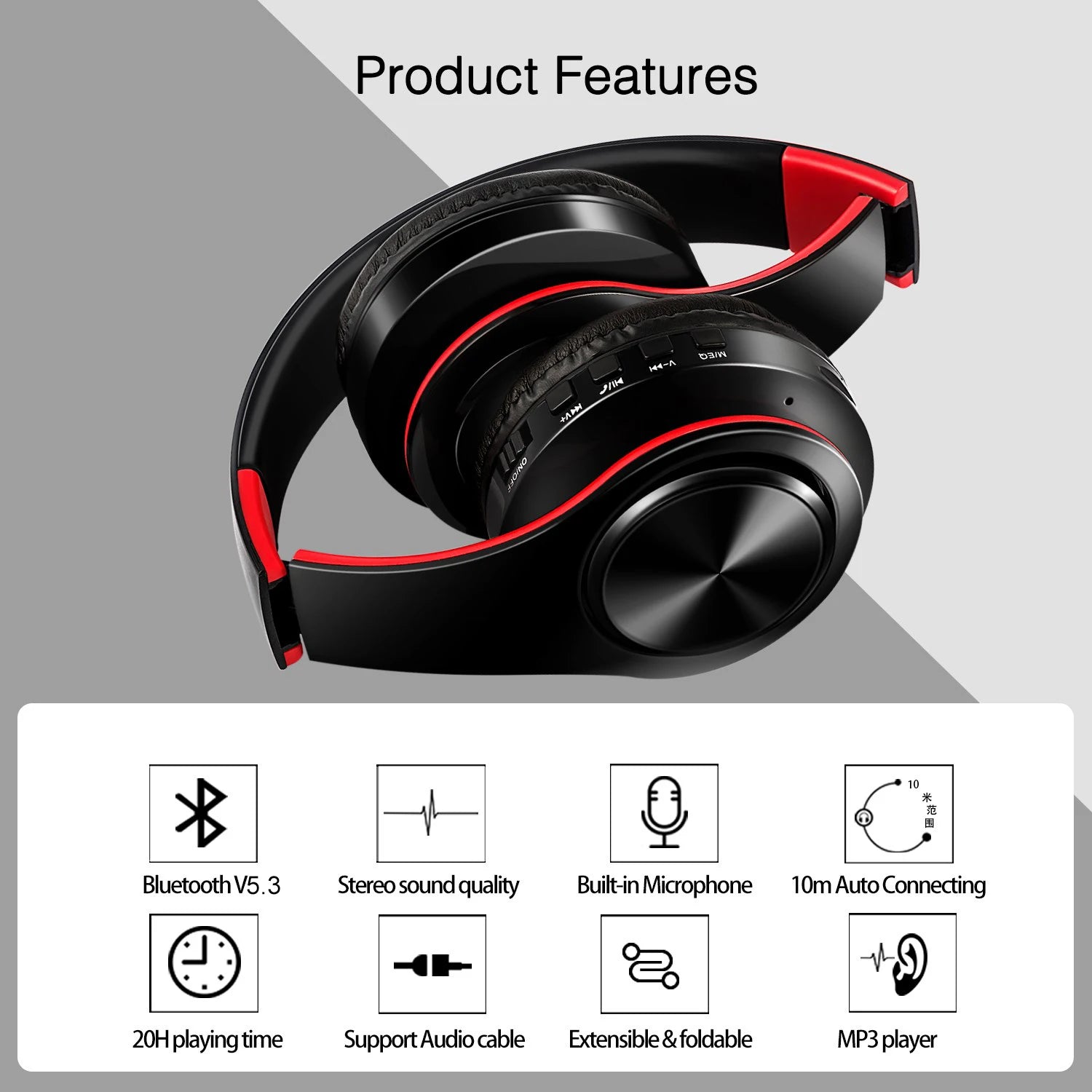 2025 Wireless Bluetooth Overhead Headphones