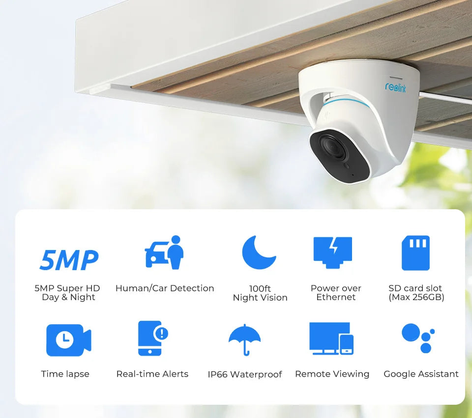 Reolink 5MP PoE Outdoor Security Camera