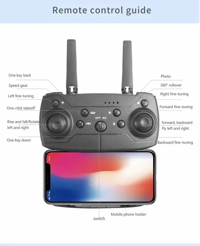 2024 E88Pro Foldable 4K RC Drone with 3 Batteries