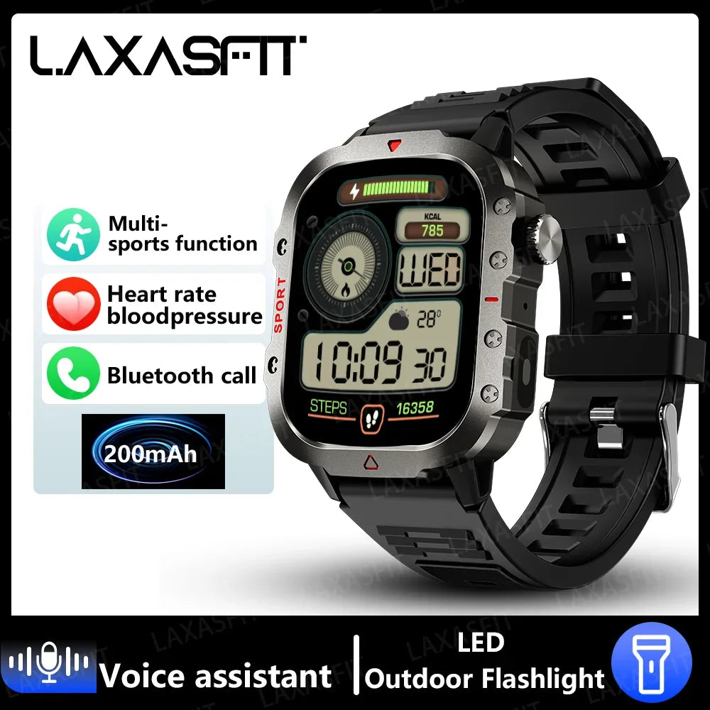 2024 LED Men’s Smartwatch – Bluetooth Call & Health Tracker