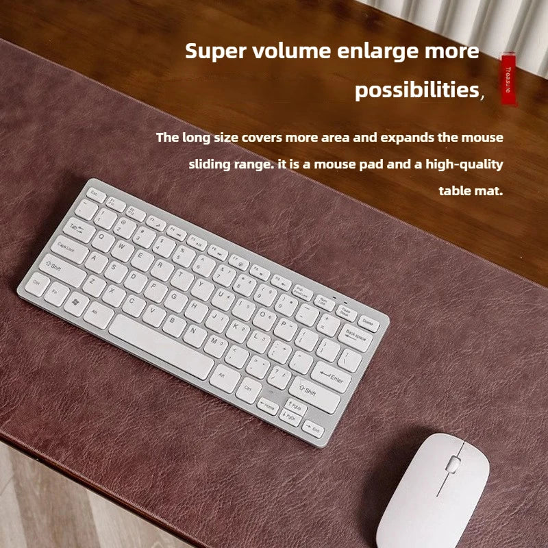 Retro PU Leather Mouse Pad Desk Mat