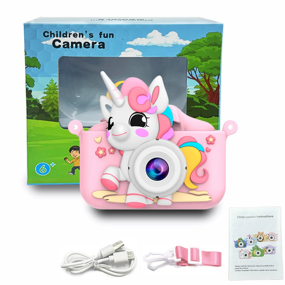 Kids Digital Camera – 1080P HD Video, 2" Screen, Music & Games – Gift for Girls & Boys