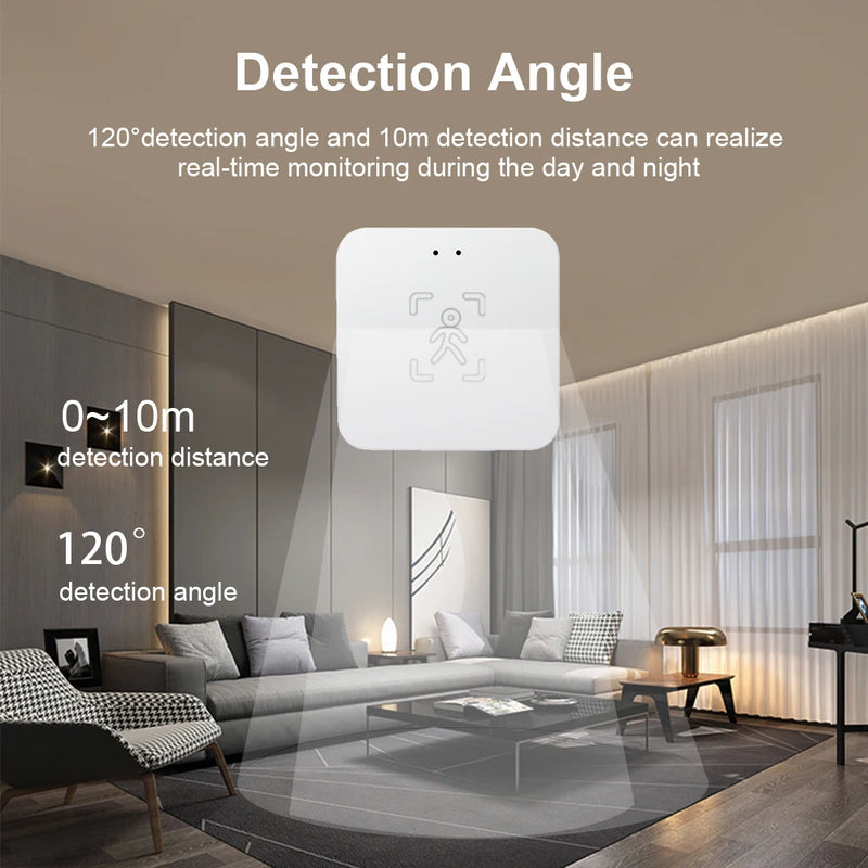 Tuya Zigbee Presence Sensor – mmWave Motion & Breathing Detector with Smart Life App