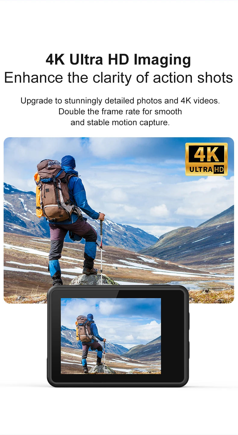 4K Action Camera with WiFi & Waterproof Case