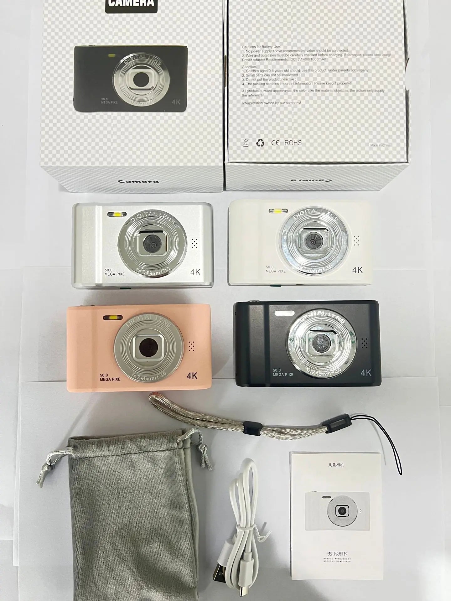 4K 50MP Travel Selfie Camera with Zoom