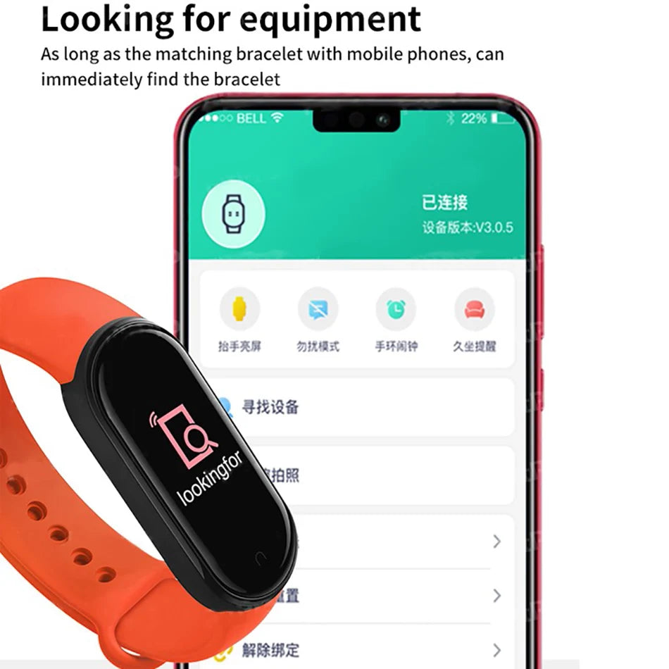 M6 Fitness Smartwatch – Waterproof Health Tracker for Men & Women