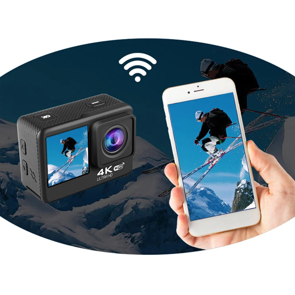 4K Dual Screen Waterproof Action Camera – 30FPS