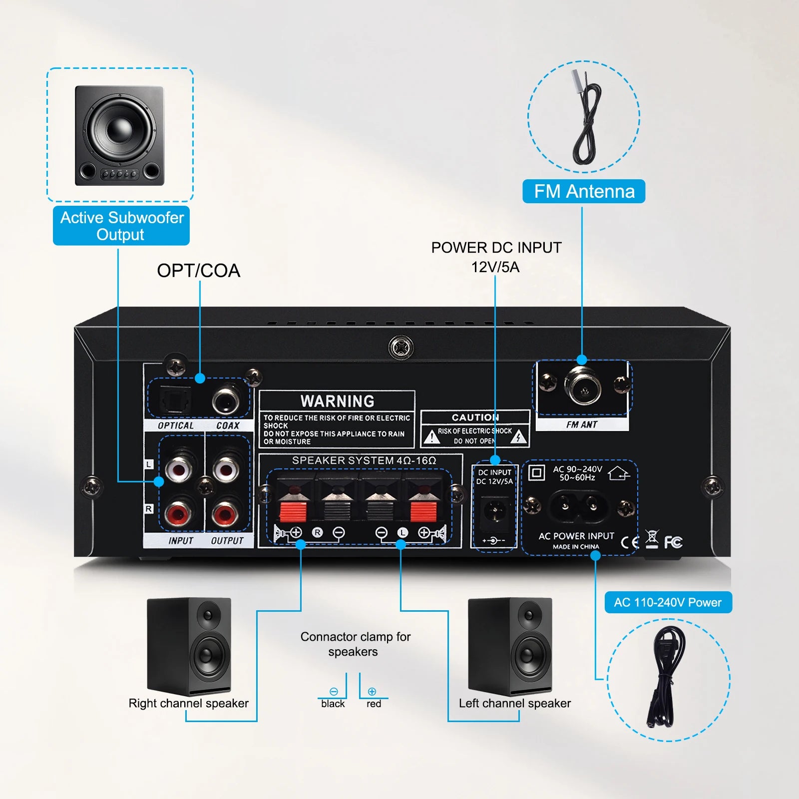 Woopker AK Series Bluetooth Digital Amplifier (AK35/45/45 Pro/55)