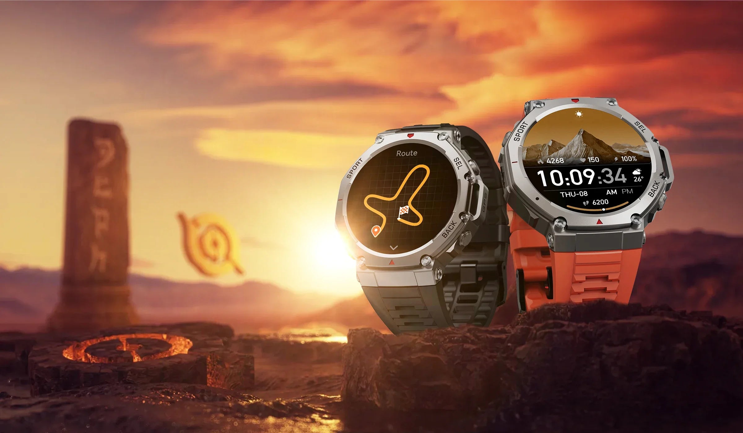 2025 GPS Smartwatch – AMOLED, Compass, Altimeter, 60-Day Battery, Bluetooth Call