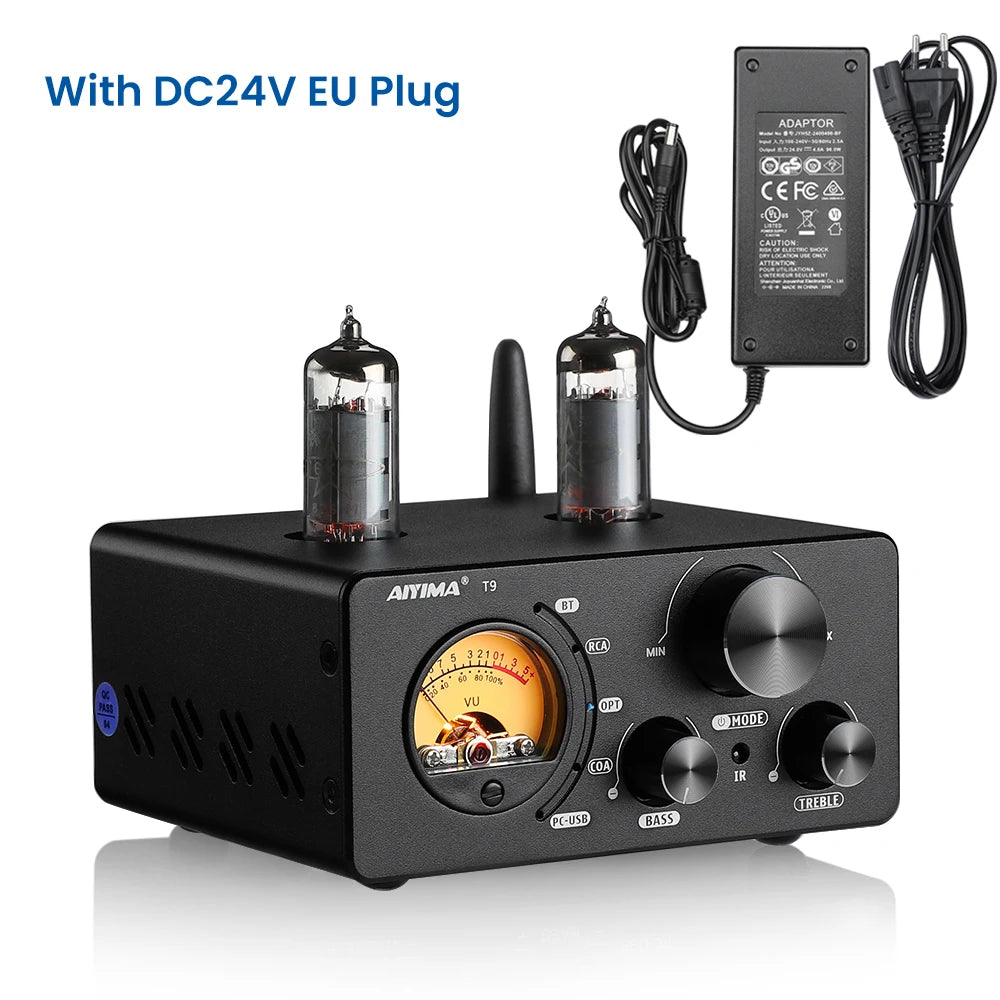 AIYIMA T9 Bluetooth Tube Amplifier 100W HiFi DAC Receiver