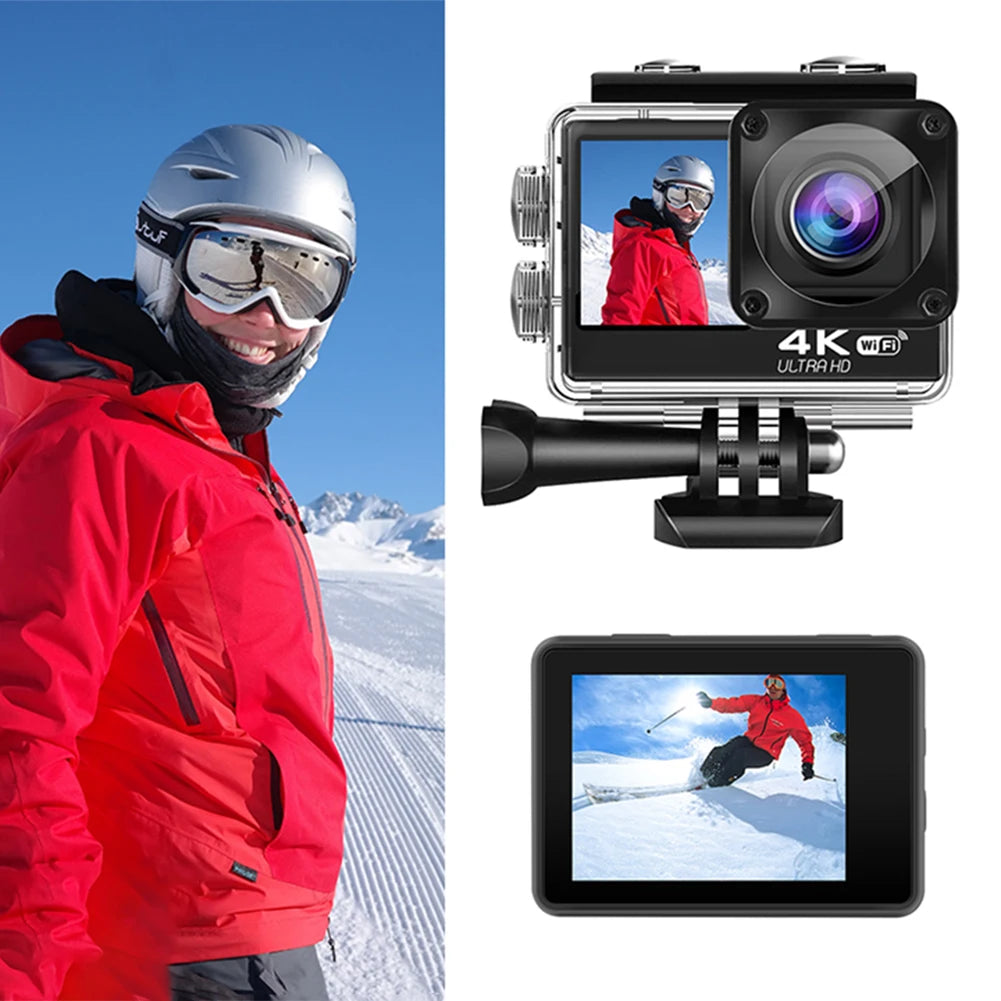 4K Dual Screen Waterproof Action Camera – 30FPS