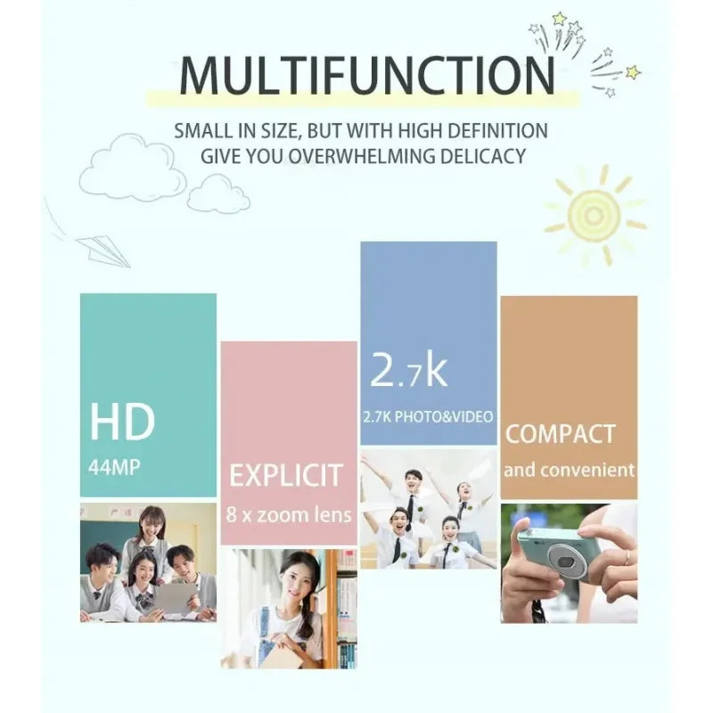 4K 50MP Travel Selfie Camera with Zoom
