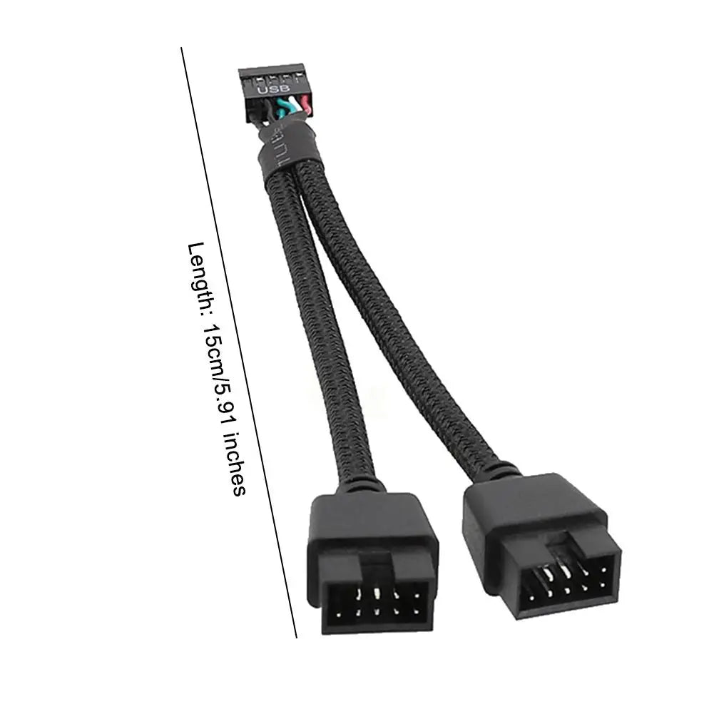 12cm USB 9-Pin Y Splitter Extension Cable for PC