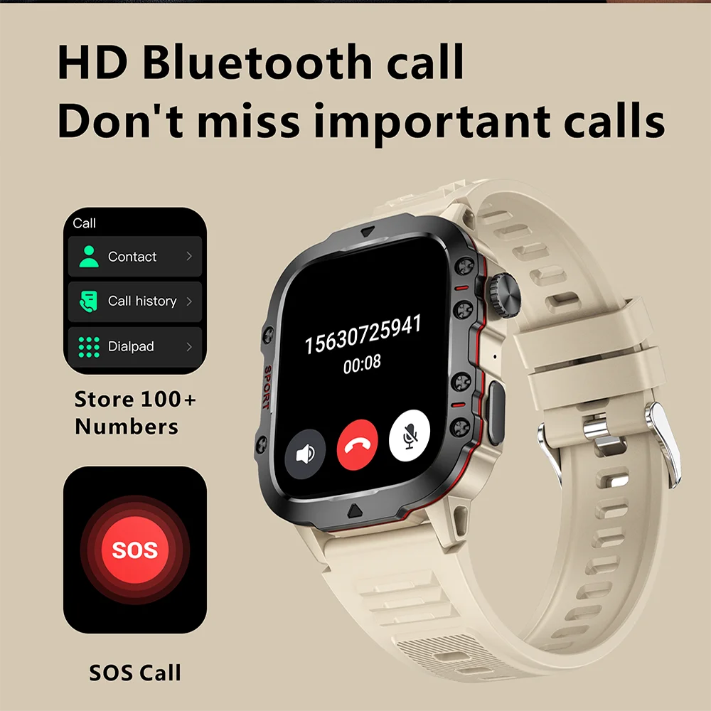 Original 2025 Smart Watch with Bluetooth Call & 3ATM Waterproof