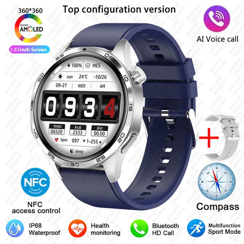 GT5 PRO Smartwatch – AMOLED Display, GPS, NFC & Bluetooth Calling