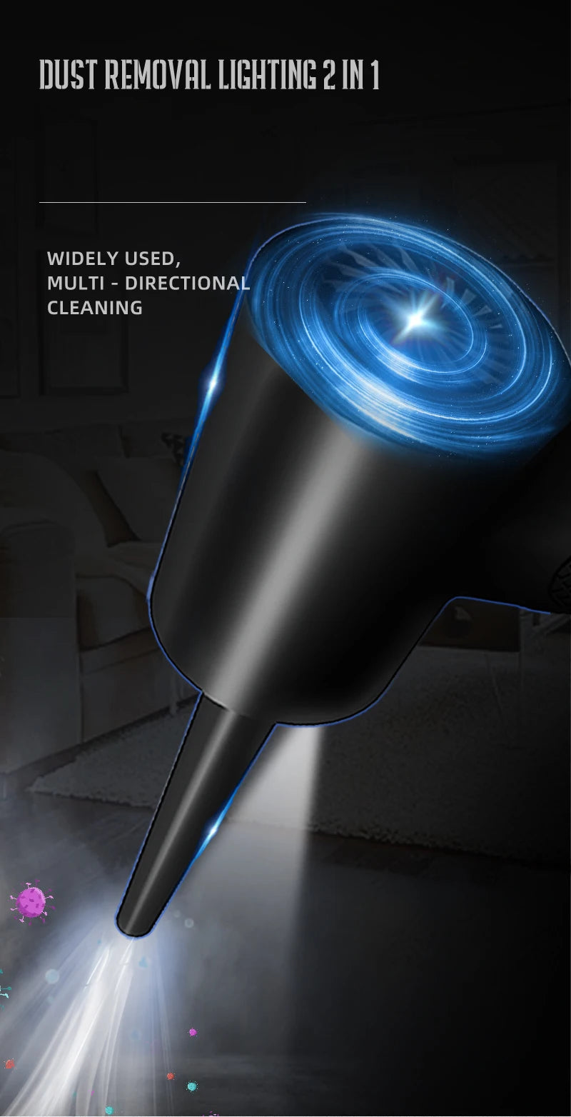 Cordless Air Duster – 51000RPM Compressed Air Blower with LED for PC & Keyboard